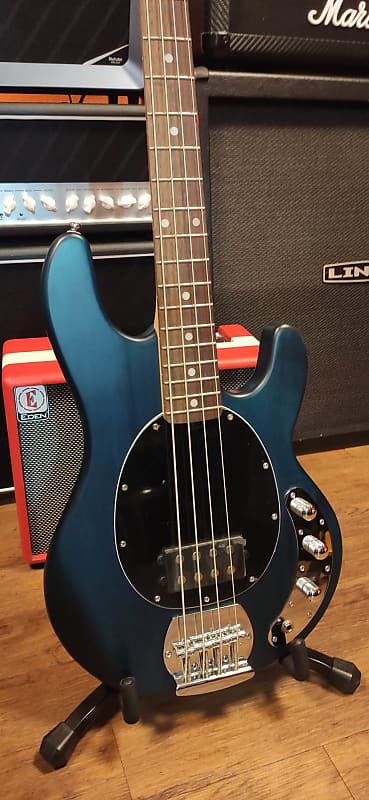 Sterling StingRay RAY4 Trans Blue Satin E-Bass B-Ware | Reverb