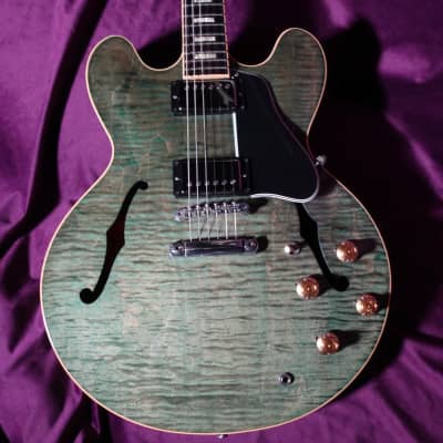 Gibson ES335 Figured 2015 - Ocean Turquoise Green image 5