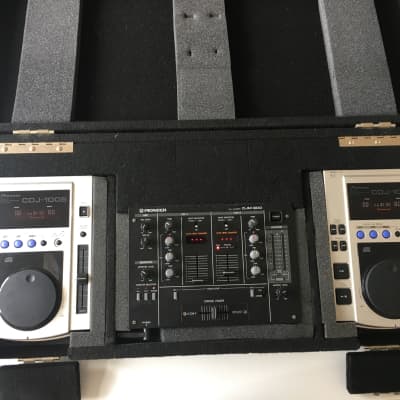 Pioneer CDJ-100s with DJM-300 mixer and travel case | Reverb