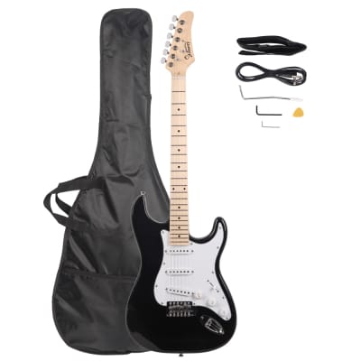 Glarry GST Maple Fingerboard Electric Guitar Black for sale