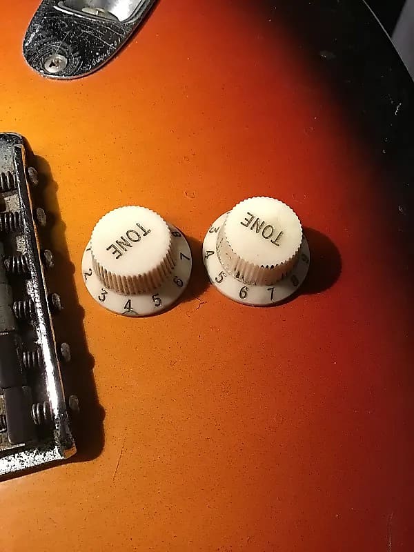 Stratocaster Aged Tone Knobs (2 Knobs) Reverb