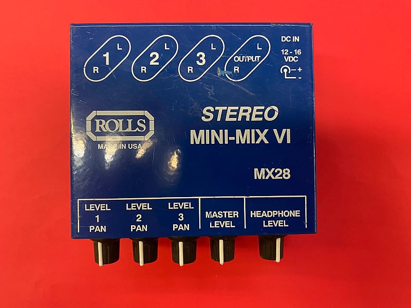 Rolls MX28 Stereo Mini-Mix VI 3-channel Stereo Line Mixer