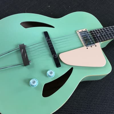 Triggs Archtop Oddysey Prototype Carve top 2008 Surf Green-Gold Hardware- Hardshell Case image 4