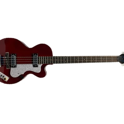 Hofner Club Pro Edition Bass Guitar - Metallic Red - Used image 4