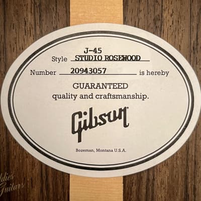 Gibson J45 Studio Rosewood Antique Natural image 23