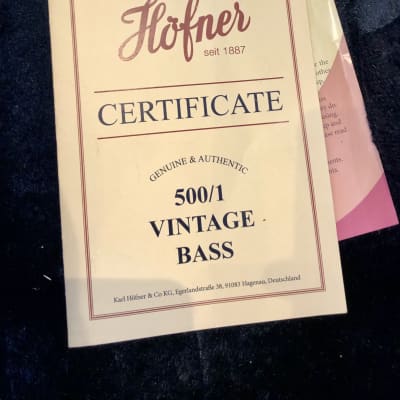 Hofner 500/1 - '63 left-handed violin bass guitar 2019 Relic image 10