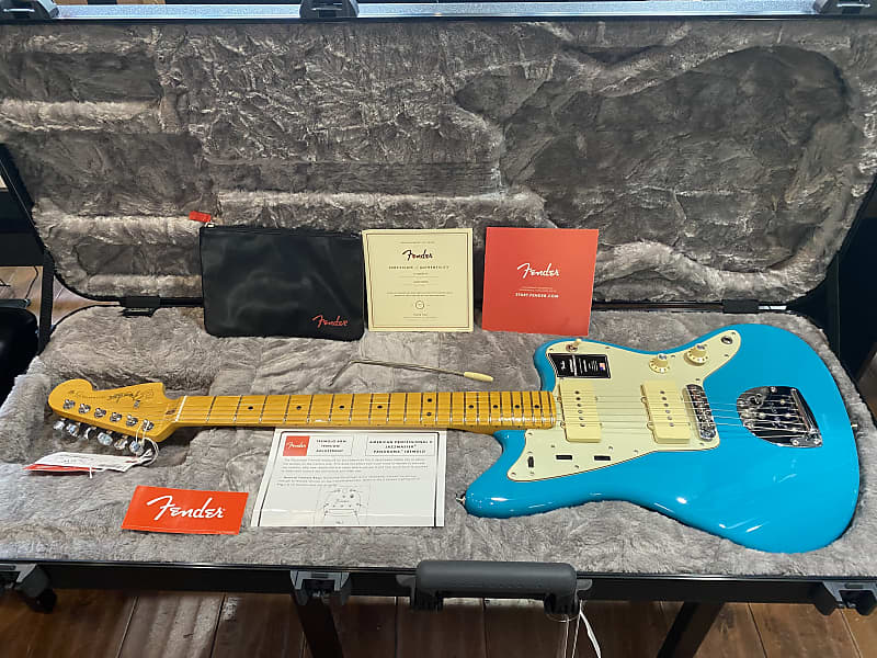 Fender American Professional II Jazzmaster MN Miami Blue Reverb