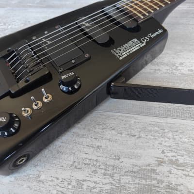 1987 Hohner G3 Tremolo Headless Guitar w/Steinberger System (Black) | Reverb