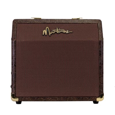Martinez Retro-Style 15 Watt Acoustic Guitar Amplifier with Chorus (Paisley Brown) for sale