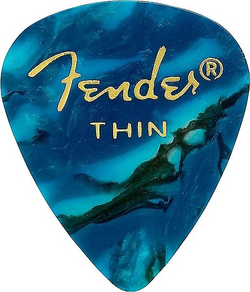 Fender 351 Shape Premium Picks, Thin, Ocean Turquoise, 12 Count 2016 image 1