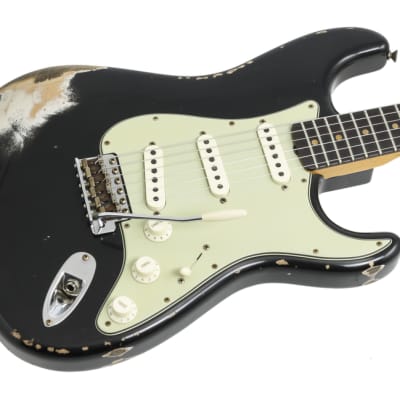 Fender Custom Shop 1960 Stratocaster Heavy Relic Aged Black image 1