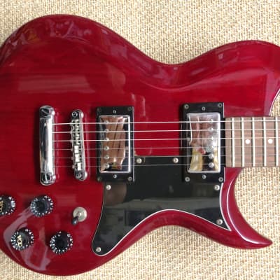 2000’S Washburn WI64 Idol Sold Body Electric Guitar, VCC, Mahogany, Jumbo Frets, Red image 1