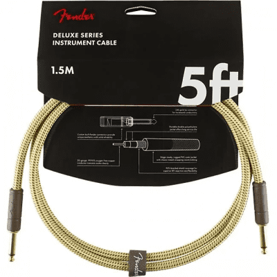 Fender Deluxe Series Straight / Straight TS Instrument Cable - 5'