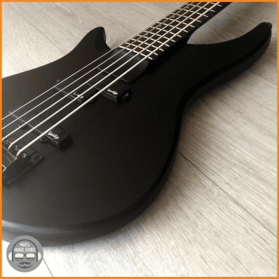 Vantage 750B 5 String Bass Satin Black – Left Handed – New Strings, Leather Strap – Samick 1992 image 8