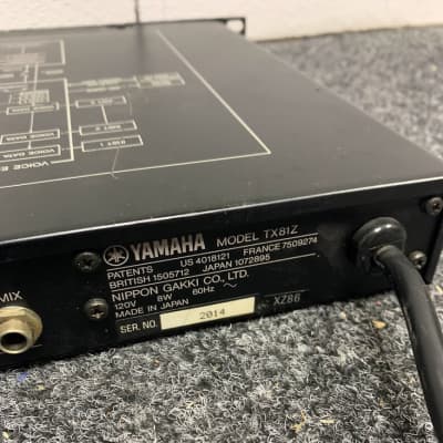 Yamaha TX81Z Rackmount FM Tone Generator 1987 - 1988 - Black image 4