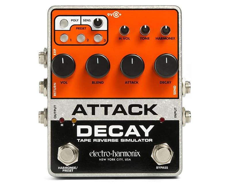Electro-Harmonix Attack Decay Tape Reverse Simulator Effects Pedal image 1