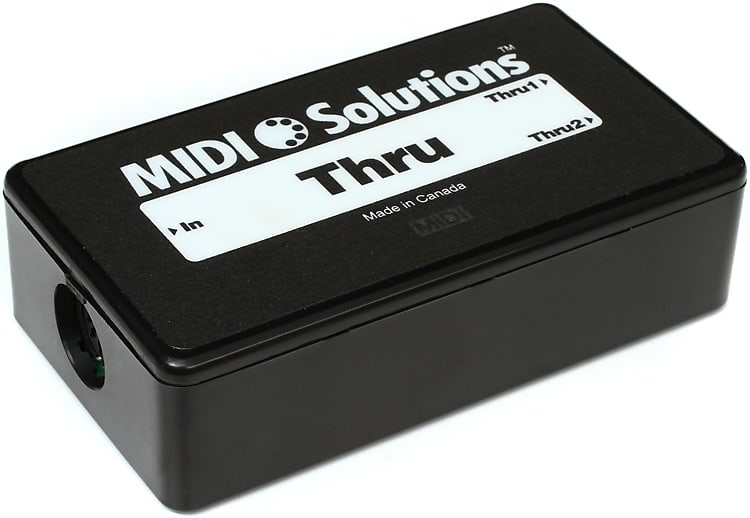 MIDI Solutions MultiVoltage Thru 1-in 2-out MIDI Through Box image 1