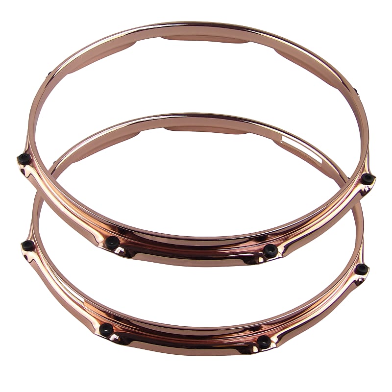 ZED Copper Finish Triple Flange Drum Hoops Batter/Snare 12" Reverb