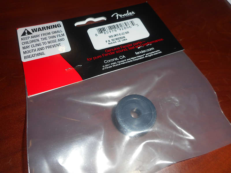 Genuine Fender Lower Knob For '62 Jazz Bass - BLACK, 001-9503-049 image 1