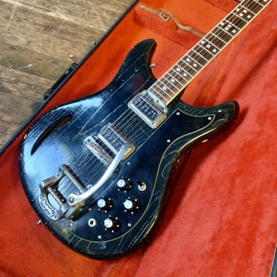 Kustom K200 deluxe electric guitar c 1968 k-200 Black zebra original vintage USA bud ross roger rossmeisl dearmond bigsby image 9