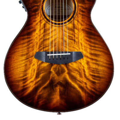 Breedlove Pursuit Exotic S Companion Tigers Eye CE Acoustic Electric Guitar Myrtlewood-Myrtlewood image 4