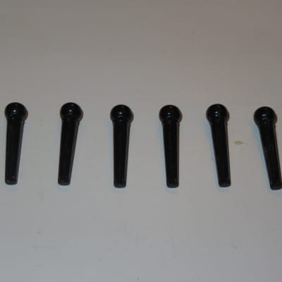 Acoustic Guitar Pins - Black - Set of 6 - Great Condition!!!!!! image 2