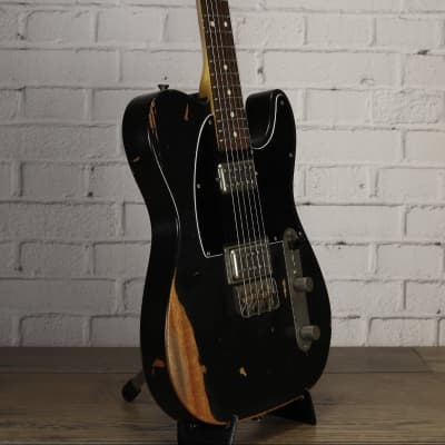 Nash Guitars Mahogany T-2 HB Electric Guitar Black Medium Relic w/Case #MTN49 image 2