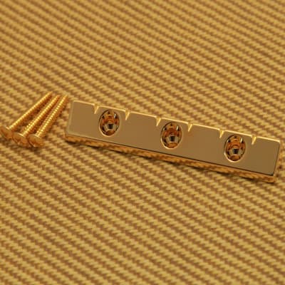 GB-LAP-G Gretsch Gold Lap Steel Universal Low Profile Flat Mount Guitar Bridge for sale