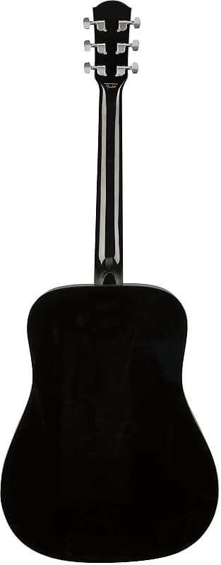 Fender Squier Dreadnought Acoustic Guitar - Black Bundle with Gig Bag,  Tuner, Strap, Strings, Picks, Fender Play Online Lessons, and Austin Bazaar 