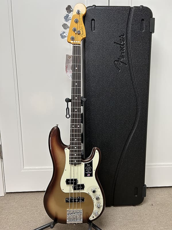 Fender American Ultra Precision Bass with Rosewood Fretboard - Mocha Burst image 1