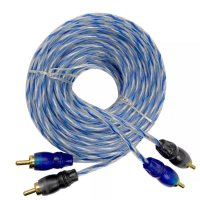 2 Channel 17 Foot Rca Male Interconnect Audio Cable - Ofc Dual Rca Stereo Cord image 3