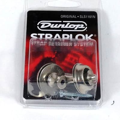 Dunlop Strap Locks - Guitar -Original Slim Button Strap Retainer System Nickel