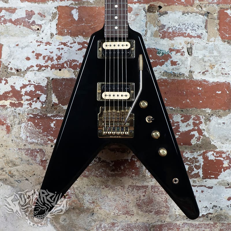 Greco Flying V MTV-80 Kahler Black 1984 MIJ Japan Vintage | Reverb