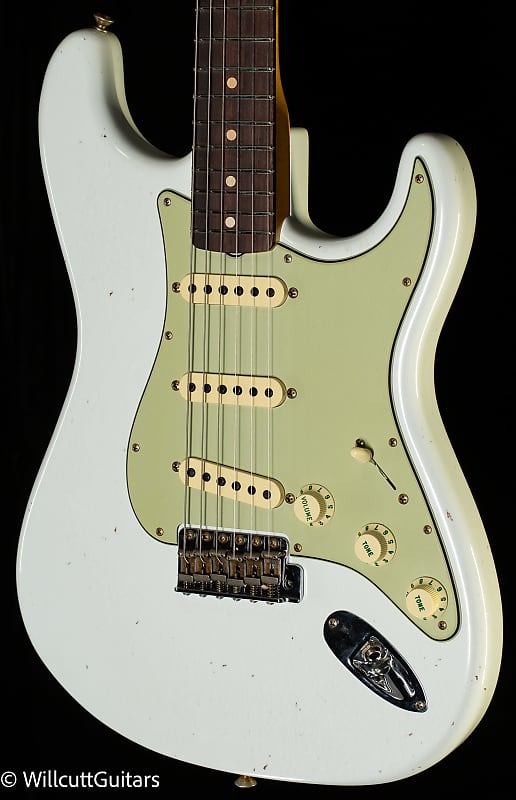 Fender Custom Shop Willcutt True '62 Stratocaster Journeyman Relic Olympic White 59 C (423) image 1