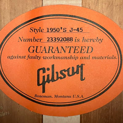 Gibson 50s J45 Original Ebony image 20