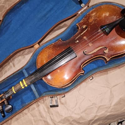 Vintage Jacobus Stainer / Konrad sized 3/4 violin, Repairs Needed image 12