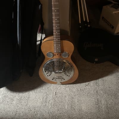 Dobro Hound Dog Deluxe Squareneck with Fishman Resonator Pickup 2010s - Vintage Brown for sale