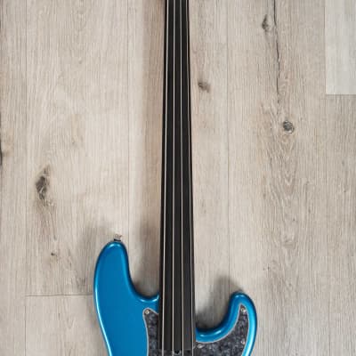 Fender Tony Franklin Fretless Precision Bass, Ebony, Lake Placid Blue image 15