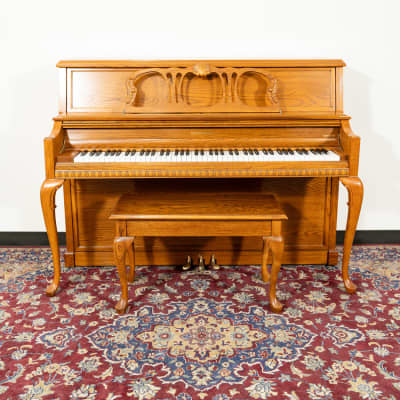 Baldwin 45" 5045 Upright Piano | Satin Oak | SN: 433360 | Used image 2