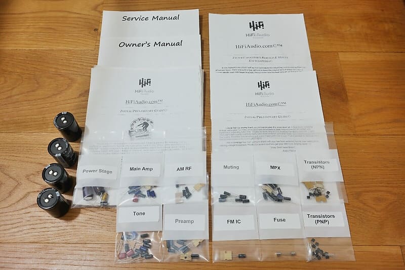 Harman Kardon 930 restoration kit filter capacitor repair rebuild fix  			