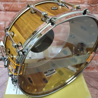 Pearl StaveCraft 14"x6.5" Makha Hand-Rubbed Natural Maple Finish Stave Snare Drum Authorized Dealer image 10