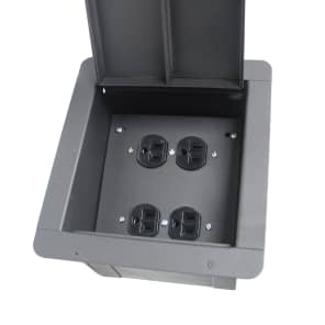 Elite Core Audio FB-QUAD-AC Recessed Floor Box with Quad AC Outlets