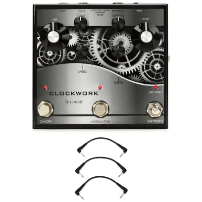 J. Rockett Audio Designs Clockwork Echo Delay Pedal with 3 Patch Cables for sale
