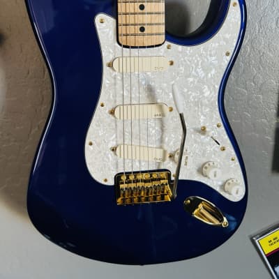 1996 Fender Stratocaster MIM w/EMG DG20 David Gilmour Loaded pickguard - Midnight Blue image 4