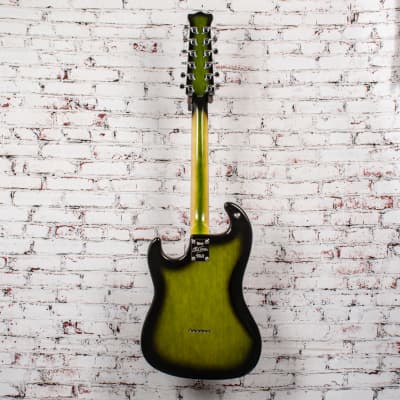 Burns Club Series Double Six 12-String Electric Guitar, Greenburst w/ Case x0062 (USED) image 8