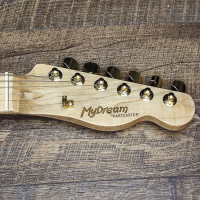 MyDream  Partcaster  Custom Built - Gold and Silver Babicz image 8