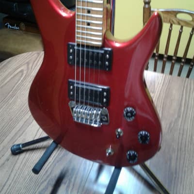 Peavey Milestone six string guitar 1985 Red metallic image 3