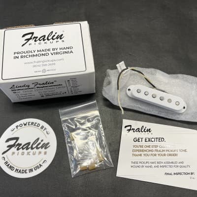 Lindy Fralin  Woodstock Pickup Set for Stratocaster  White Covers. New! image 1