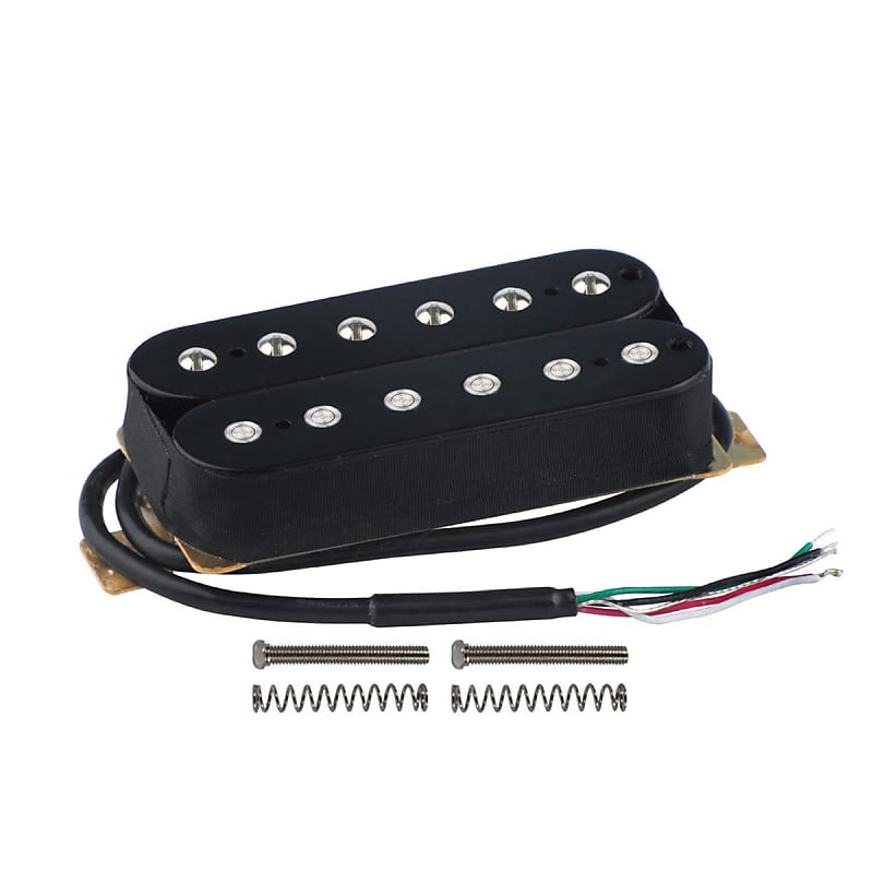 FLEOR 1Pcs Double Coil Humbucker Electric Guitar Bridge Pickup 50mm Ceramic Magnet, Black image 1