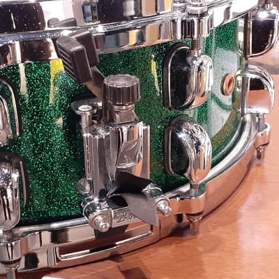 Tama SMS455T Starclassic Maple Snare Drum / Green Sparkle  5.5" × 14" image 3